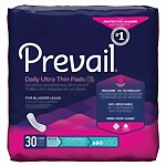 Prevail® Ultra Thin Pads, Light Absorbency, 9.25" Length