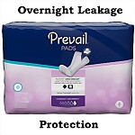 Prevail® Bladder Control Pads, Overnight Absorbency, 16" Length
