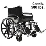Bariatric Sentra Extra-Heavy Duty Wheelchair, 500 lbs