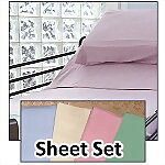 Pastel Percale Hospital Bed Sheet Set, 36 x 84
