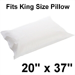 King Size Waterproof Vinyl Pillow Protector, 20" x 37"
