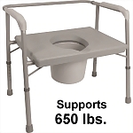 Bariatric Patient Commode with X-Wide Seat, 650 lb 