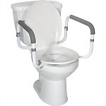 Toilet Support Rails with Cushion Grip, Adjustable Width