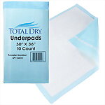 TotalDry™ X-Large 30 X 36 Disposable Underpads with Adhesive Strips (10/BG 100/CS)