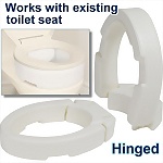 3.5" Hinged Elevated Toilet Seat