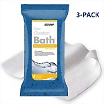 Essential Bath® Medium Weight Rinse-Free Bathing Wipes (Washcloths), 3-PACK