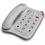 Future Call Amplified 3 Picture Phone with 2-Way Speakerphone, White