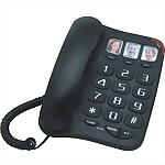 Future Call Amplified 3 Picture Phone with 2-Way Speakerphone, Black