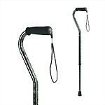 Adjustable Offset Cane, Green Swirl