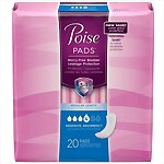 Poise® Pads, Moderate Absorbency, 10.9 Inch Regular Length