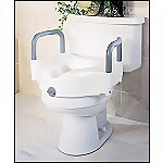 5" Locking Raised Toilet Seat w/ Arms (STD)